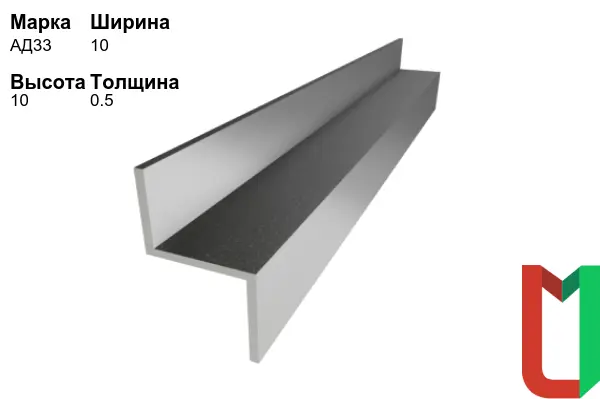 Алюминиевый профиль Z-образный 10х10х0,5 мм АД33